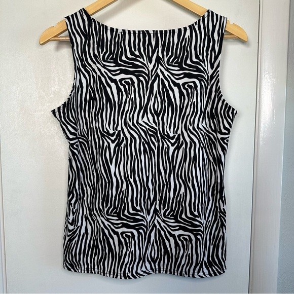 Y2K Zebra Blouse. Black and White. Medium. - Picture 4 of 4
